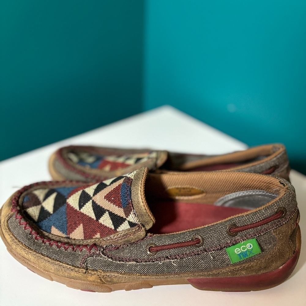 ECCO Twisted X Women’s Geometric Colorful Patterned Loafers - Picture 3 of 7